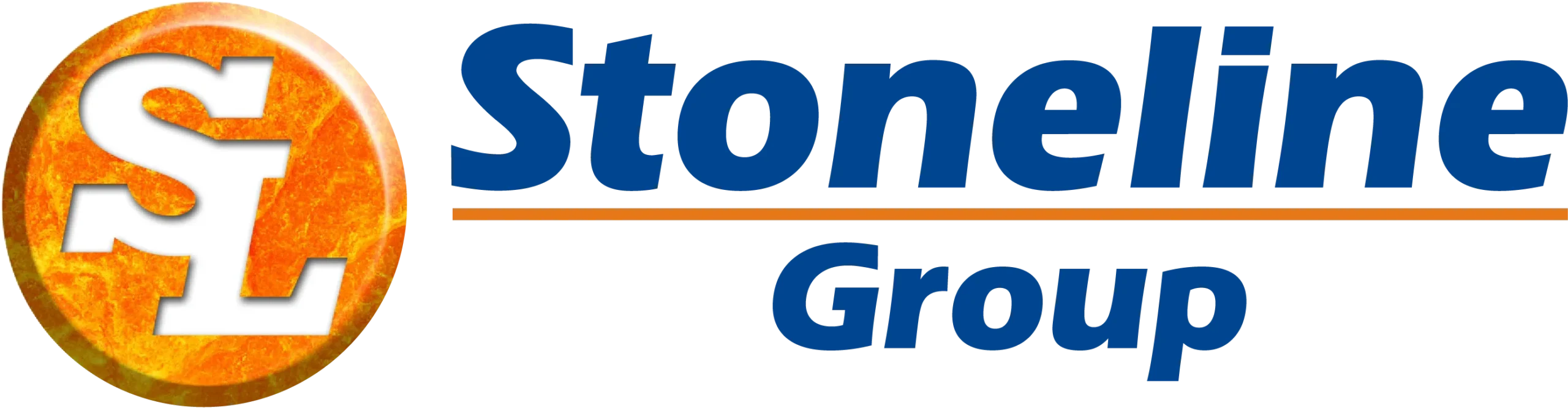 Stoneline Group logo with orange circle, white "SL", and blue text "Stoneline Group" on a light background.